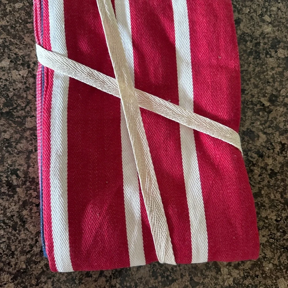 Striped Nautical Towels Set 3‎ piece Red White Blue NEW